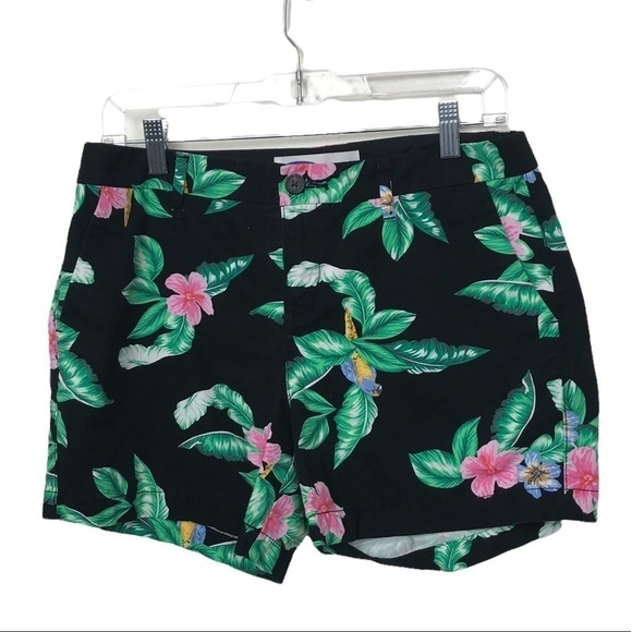 Old Navy Pants - Old Navy Black Floral Everyday Shorts Size 6